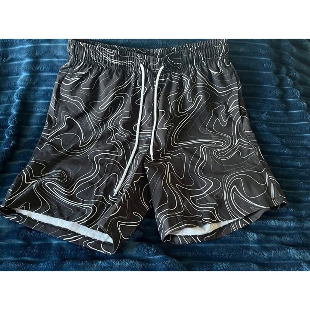 Shein Men's Black and Brown Swim-briefs-shorts